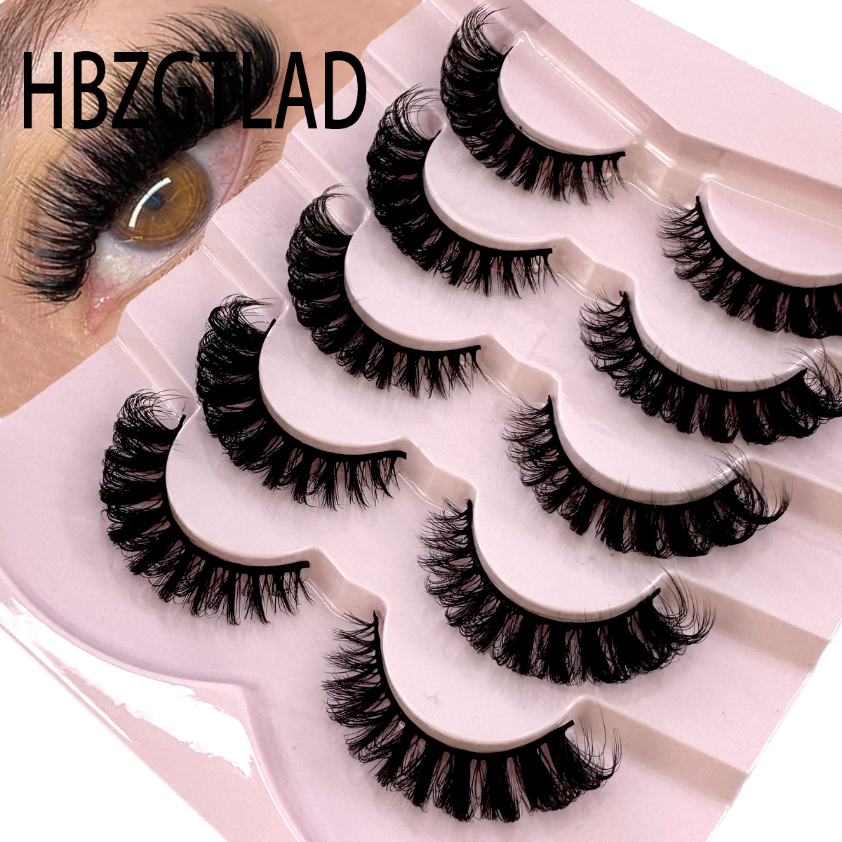 Eyelash Extension Cat Eye Wispy - HBZGTLAD 3D natural cat eye fluffy
