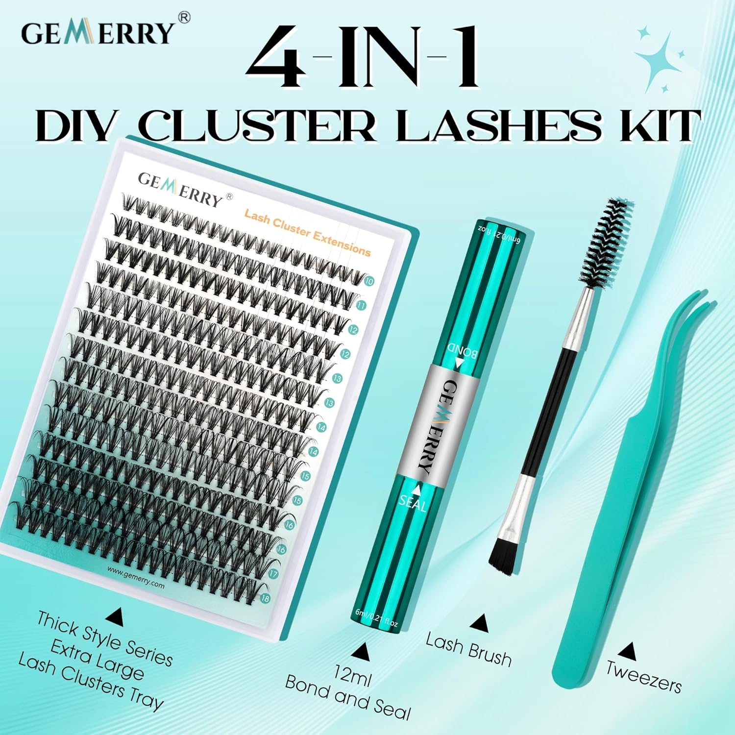 Eyelash Extension Volume Lashes - GEMERRY Heat Cluster Individual D Curl