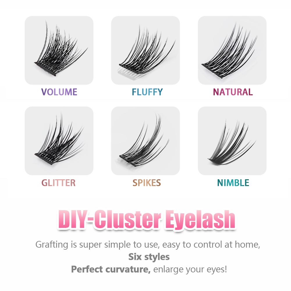 YUANZHIJIE 36PCS Cluster Cat E - Eyelash Extension Cat Eye Wispy incelemesi ve fiyatı