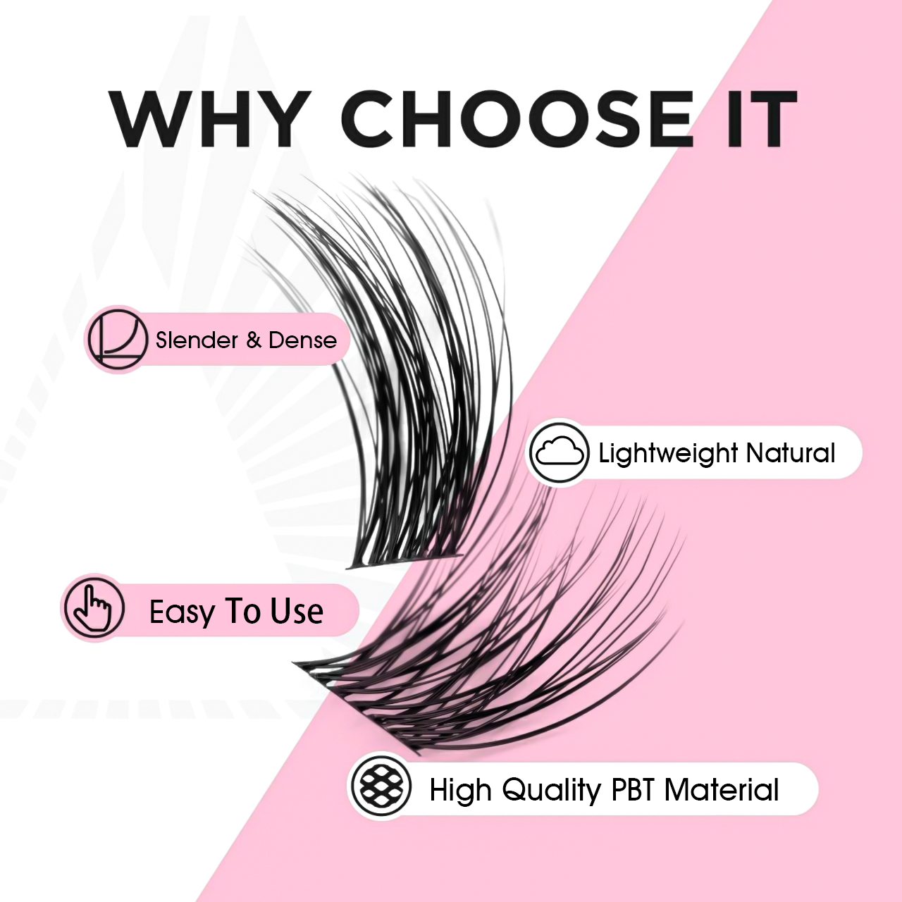 YUANZHIJIE 36PCS Cluster Cat E - Eyelash Extension Cat Eye Wispy incelemesi ve fiyatı