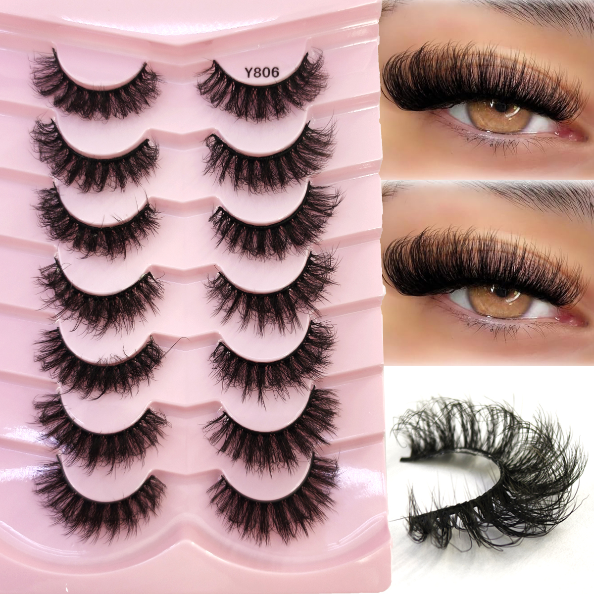 HBZGTLAD Fluffy Wispy Lashes N - Eyelash Extension Cat Eye Wispy incelemesi ve fiyatı