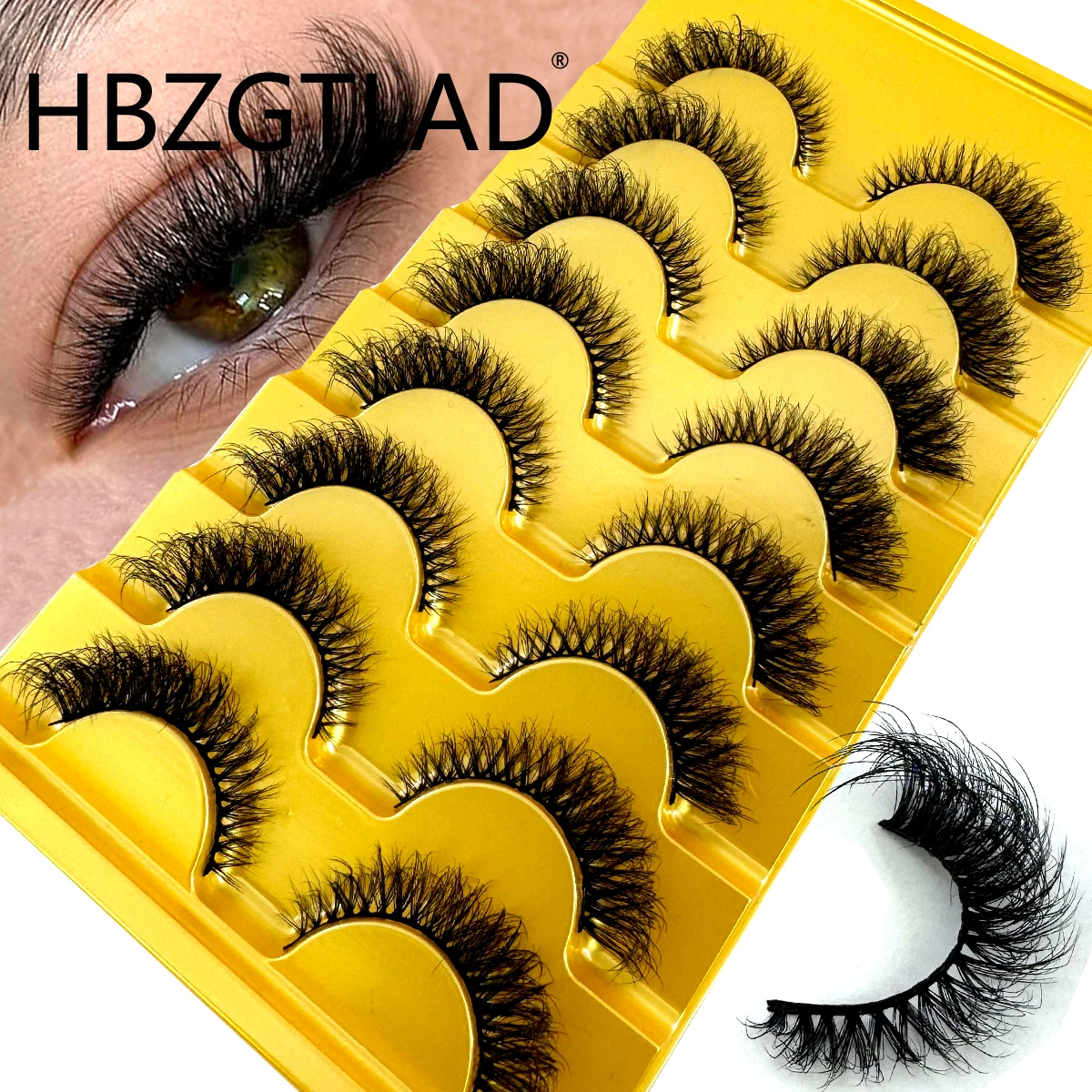 HBZGTLAD New 8 pairs of cat ey - Eyelash Extension Cat Eye Wispy incelemesi ve fiyatı