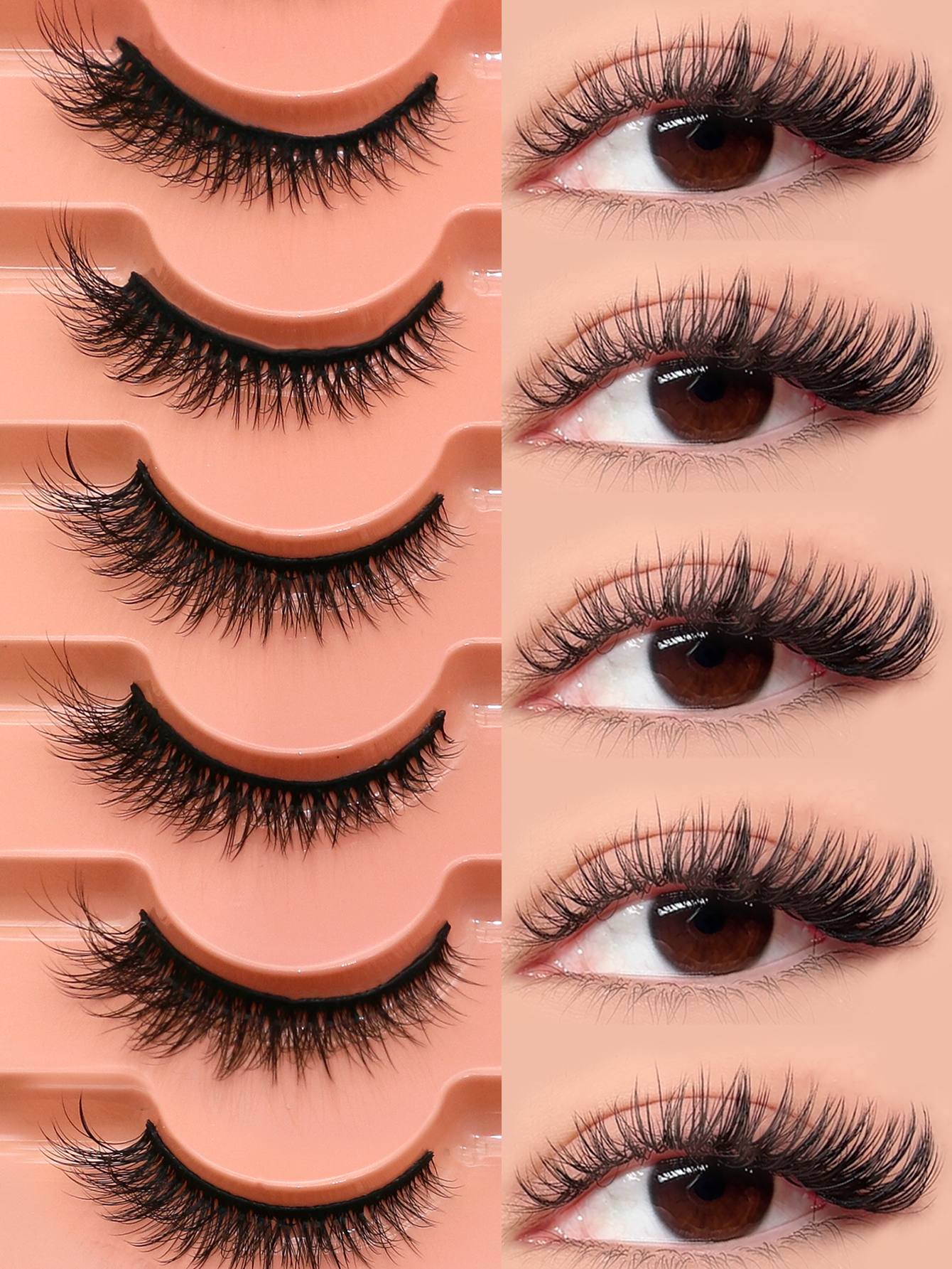 VELTRINAY Mink Lashes Fluffy 3 - Eyelash Extension Cat Eye Wispy incelemesi ve fiyatı