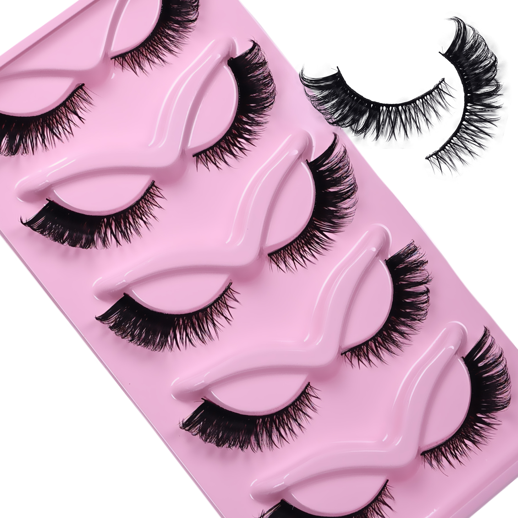 5 Pairs Cat Eye Lashes Fluffy  - Eyelash Extension Cat Eye Wispy incelemesi ve fiyatı
