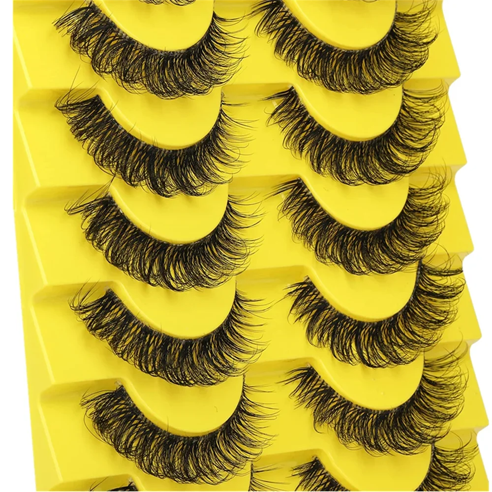 10 Pairs 6D Super Fluffy Faux  - Eyelash Extension Cat Eye Wispy incelemesi ve fiyatı
