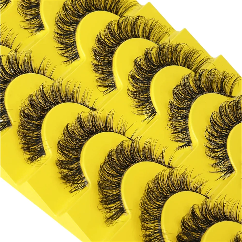 10 Pairs 6D Super Fluffy Faux  - Eyelash Extension Cat Eye Wispy incelemesi ve fiyatı