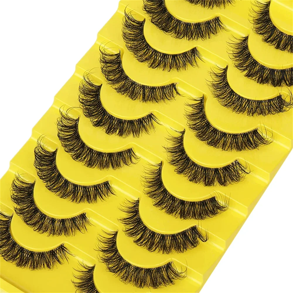 10 Pairs 6D Super Fluffy Faux  - Eyelash Extension Cat Eye Wispy incelemesi ve fiyatı