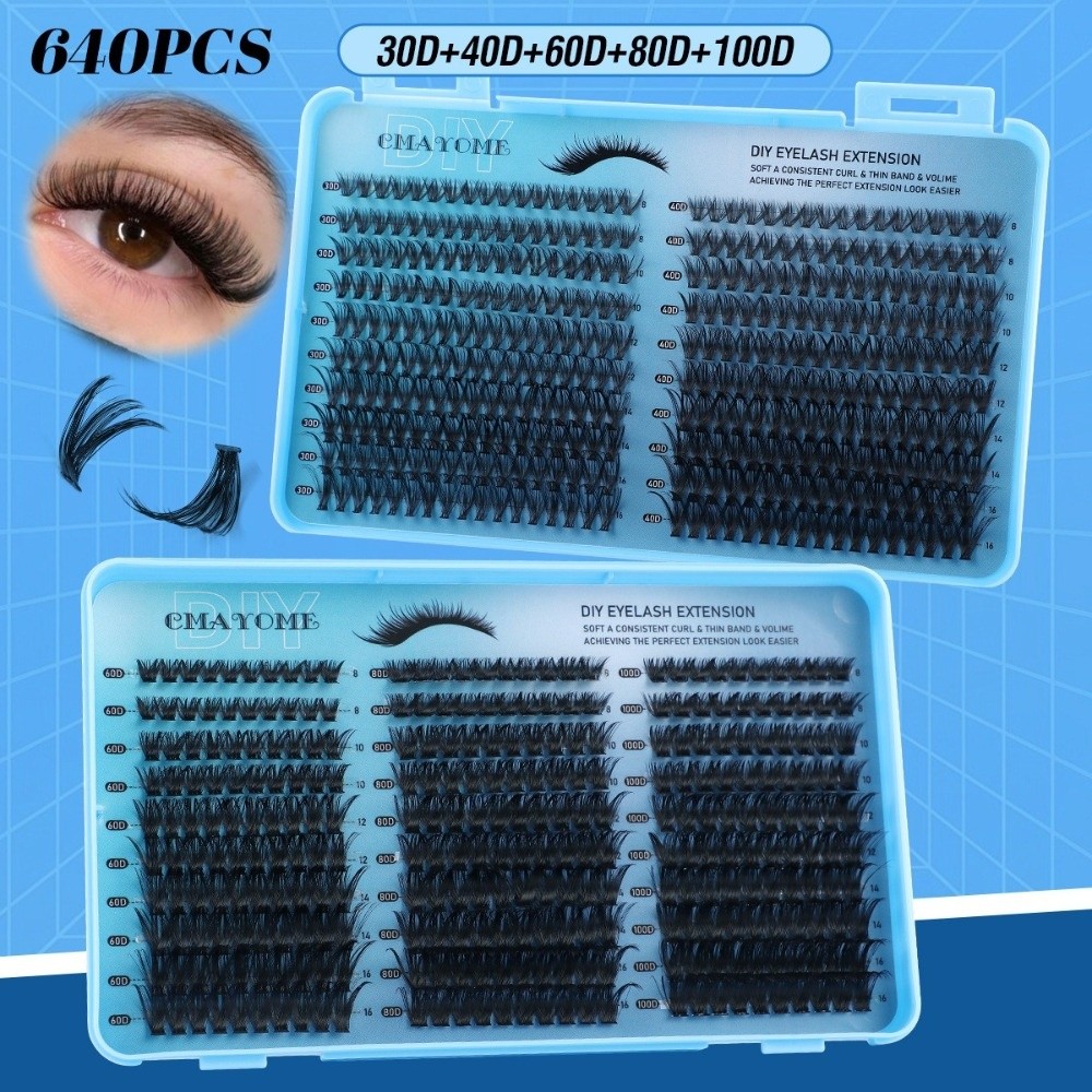 640Pcs 8-16mm Length False Eye - Eyelash Extension Volume Lashes incelemesi ve fiyatı