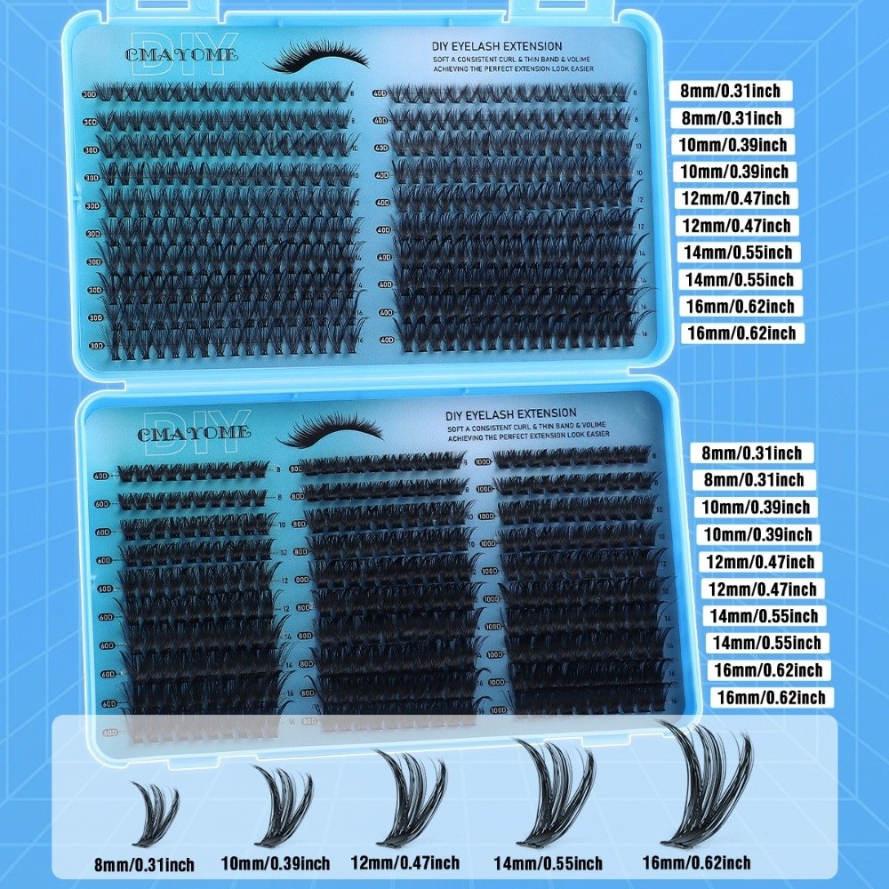 640Pcs 8-16mm Length False Eye - Eyelash Extension Volume Lashes incelemesi ve fiyatı