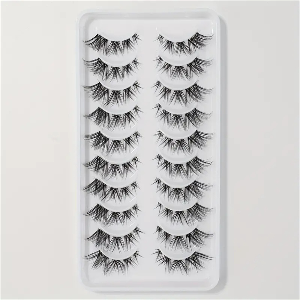 10 Pairs False Eyelashes Clust - Eyelash Extension Cat Eye Wispy incelemesi ve fiyatı