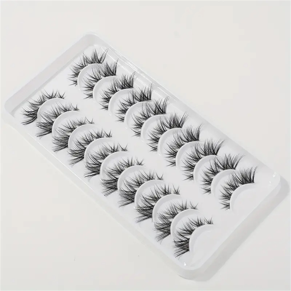 10 Pairs False Eyelashes Clust - Eyelash Extension Cat Eye Wispy incelemesi ve fiyatı