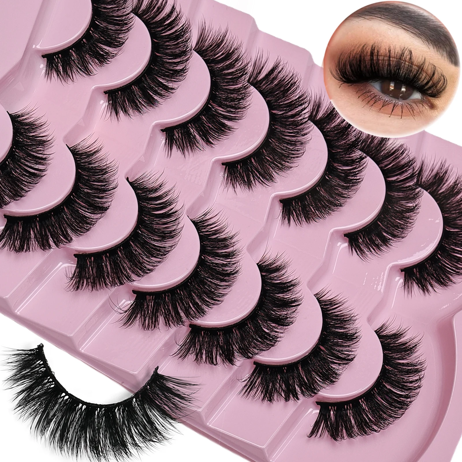 7 Pairs Cat Eye Lashes Volume  - Eyelash Extension Cat Eye Wispy incelemesi ve fiyatı