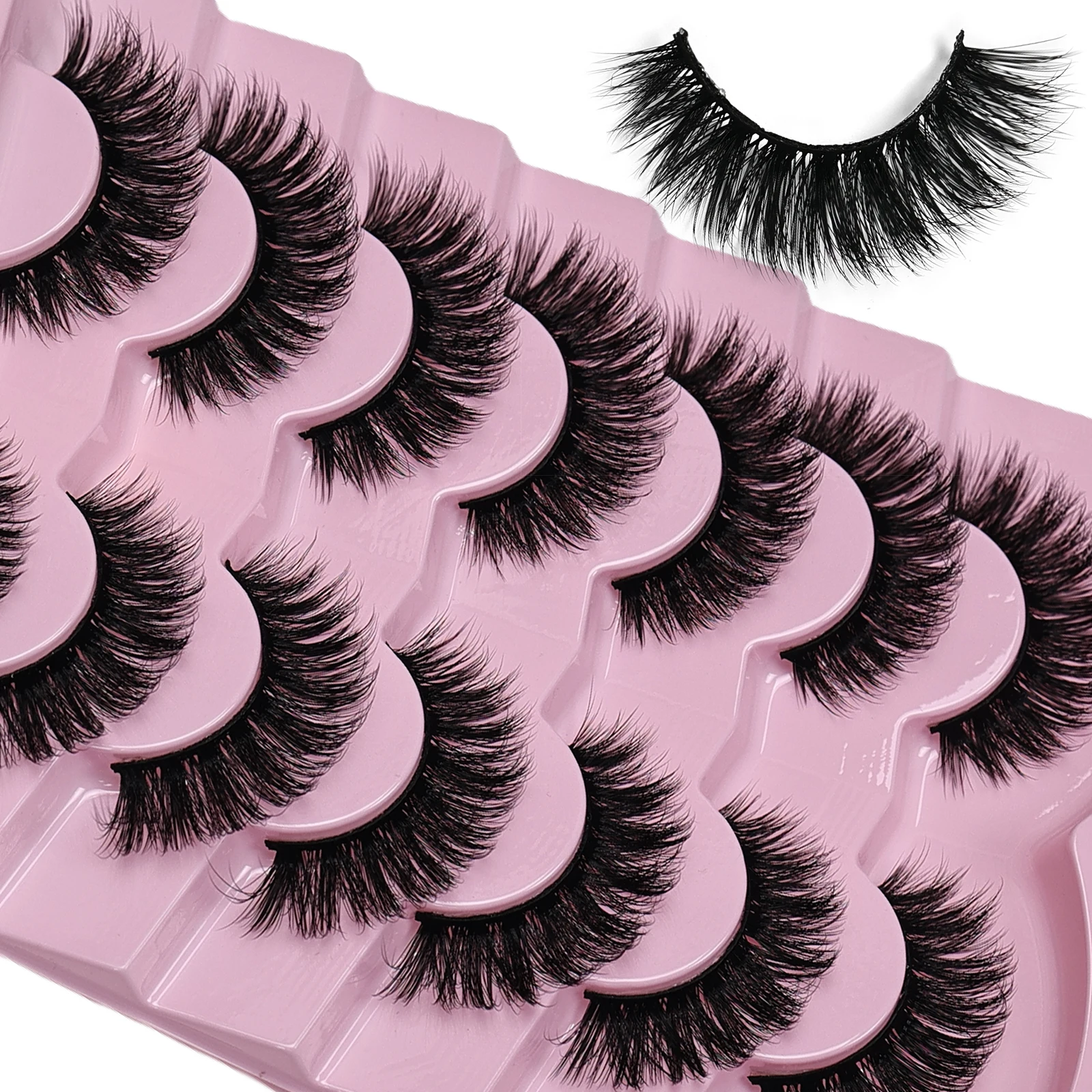 7 Pairs Cat Eye Lashes Volume  - Eyelash Extension Cat Eye Wispy incelemesi ve fiyatı