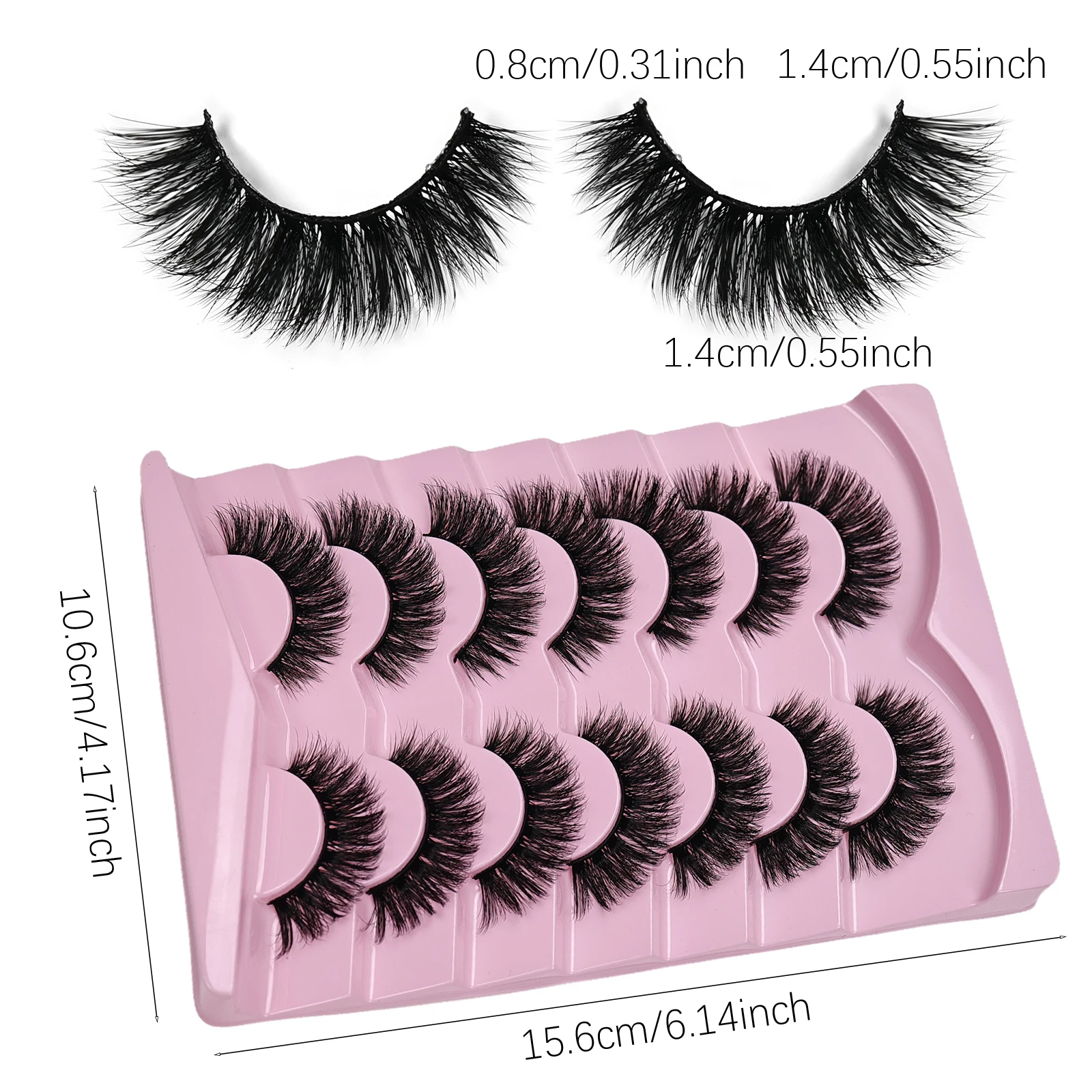 7 Pairs Cat Eye Lashes Volume  - Eyelash Extension Cat Eye Wispy incelemesi ve fiyatı