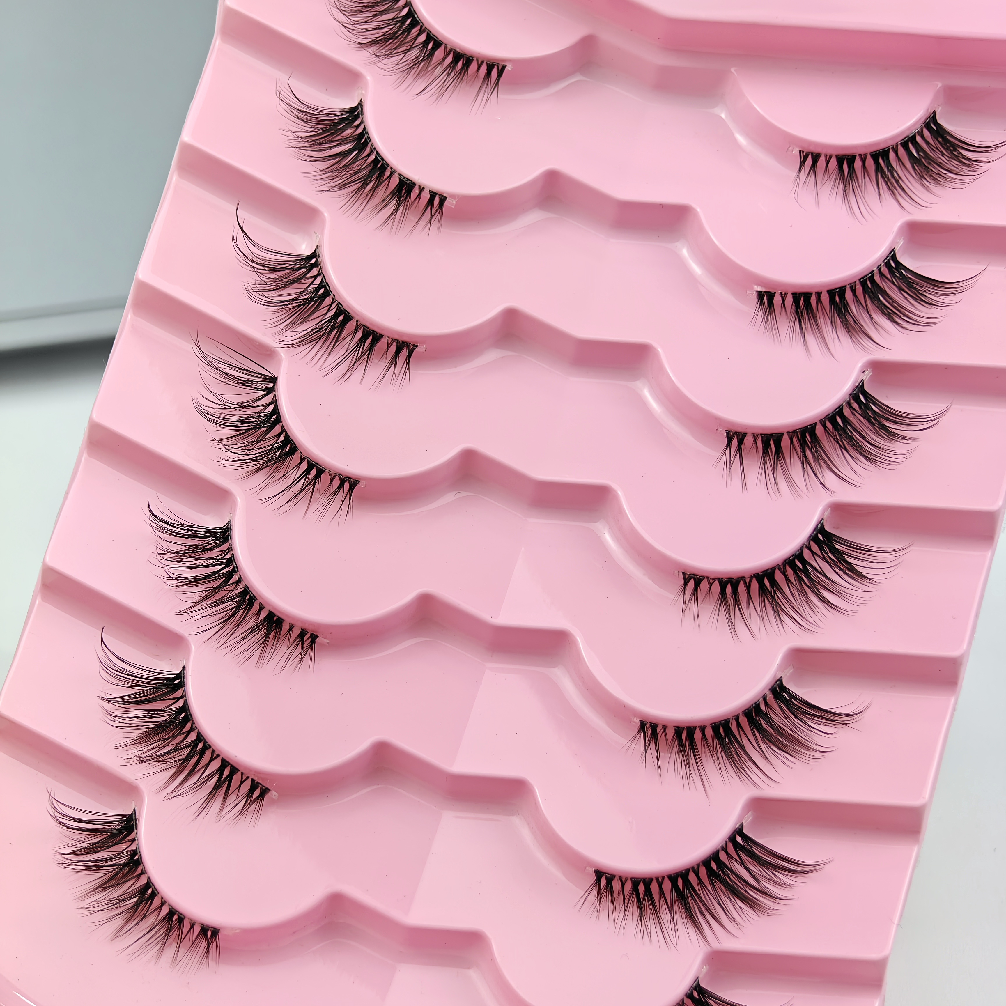 7 Pairs Half Lashes With Clear - Eyelash Extension Cat Eye Wispy incelemesi ve fiyatı