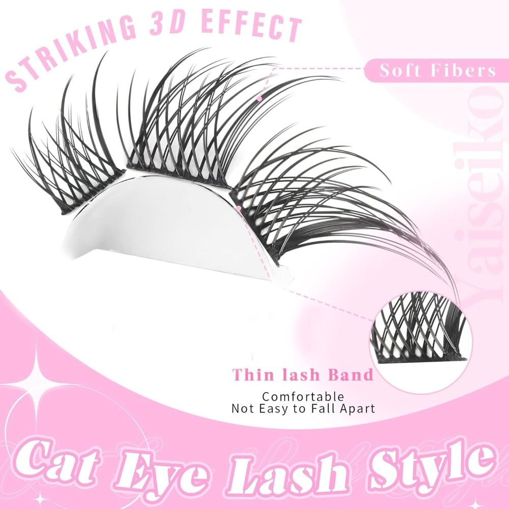 New 3D Cat Eye Self Adhesive L - Eyelash Extension Cat Eye Wispy incelemesi ve fiyatı